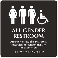 All Gender Restroom sign