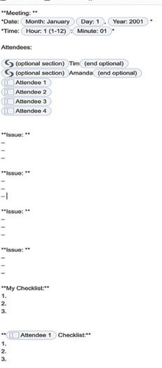 example of meeting minutes template