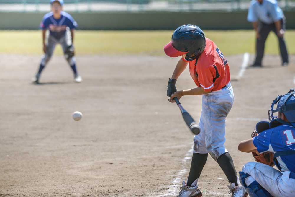 Little league baseball game.