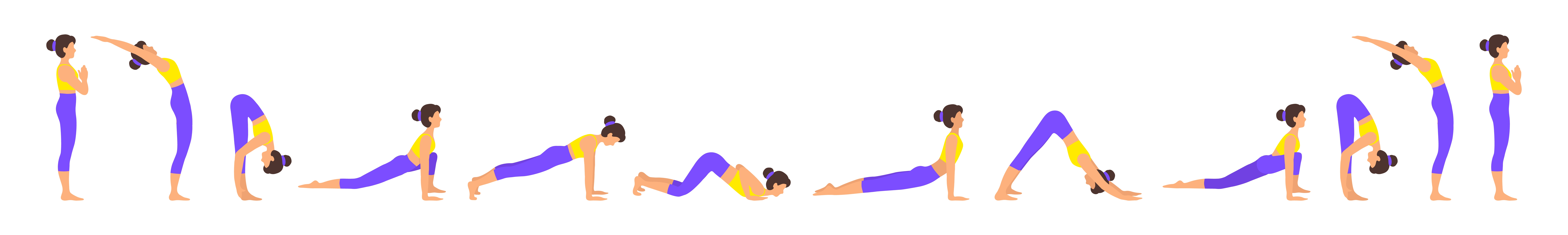 Woman practicing Ashtanga yoga poses.