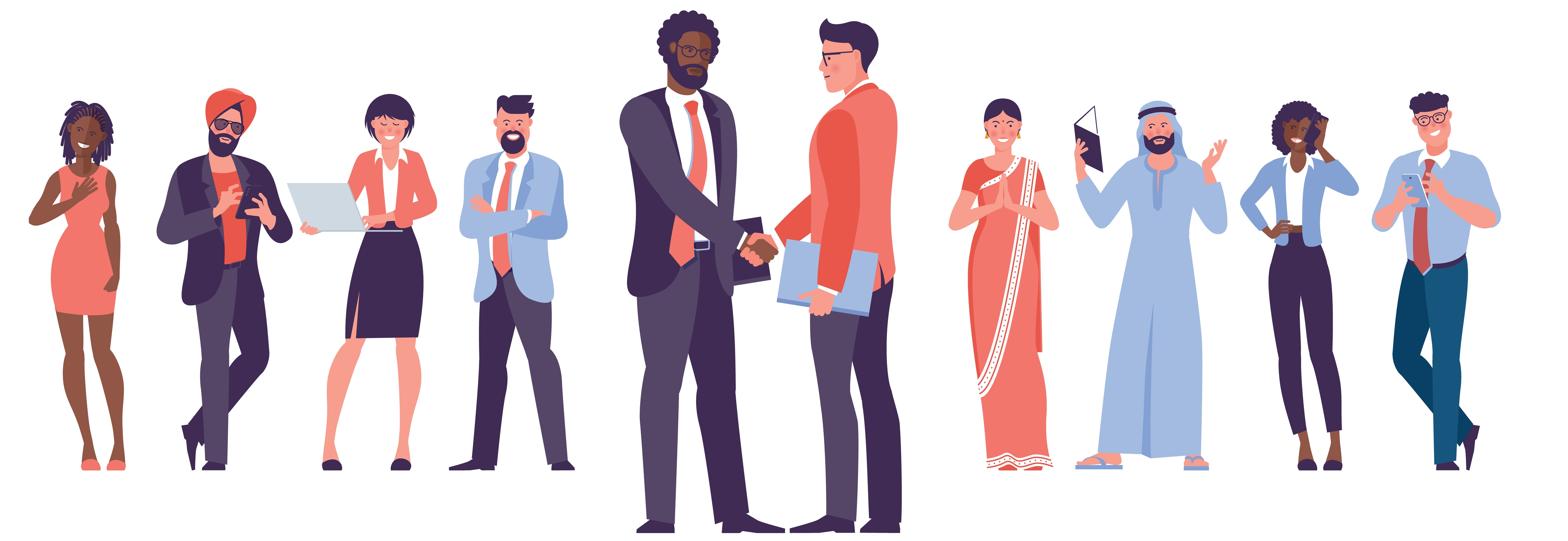 Diverse business people. 