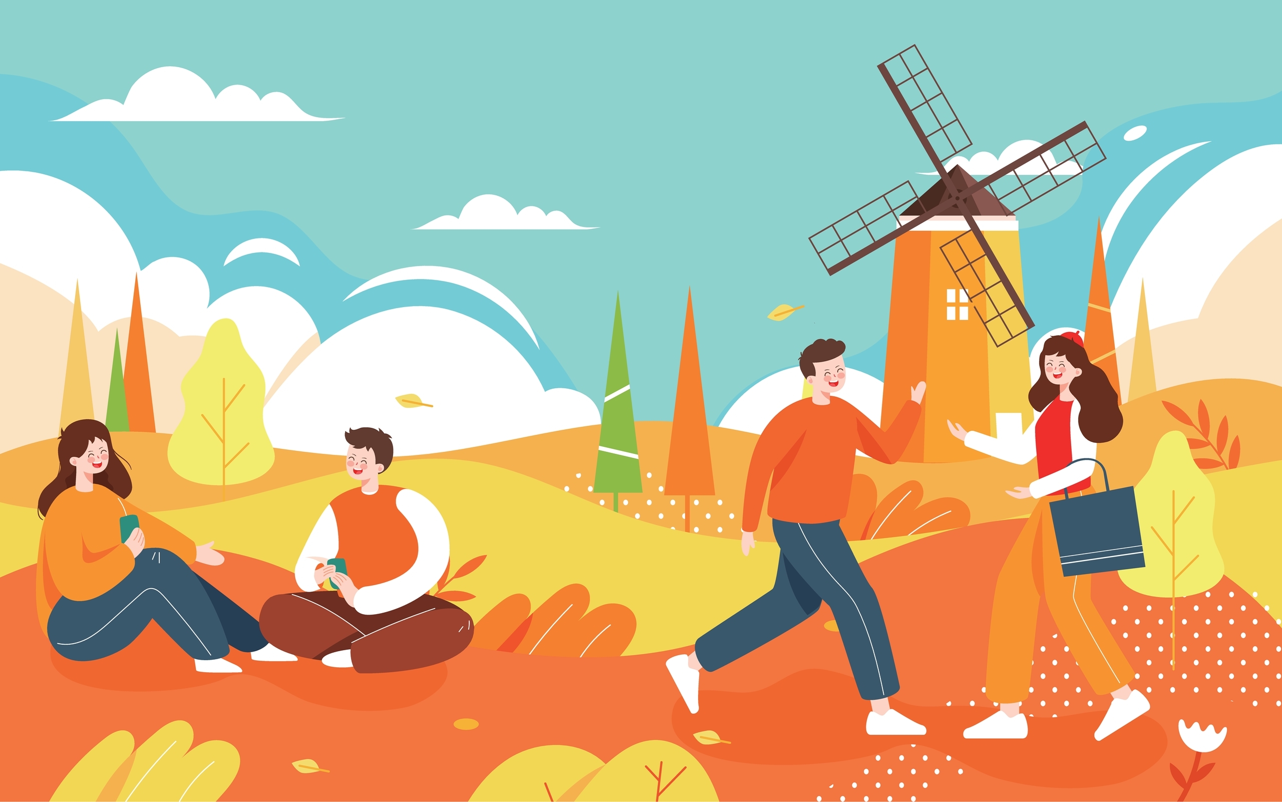 Individuals engaging in activity outside.