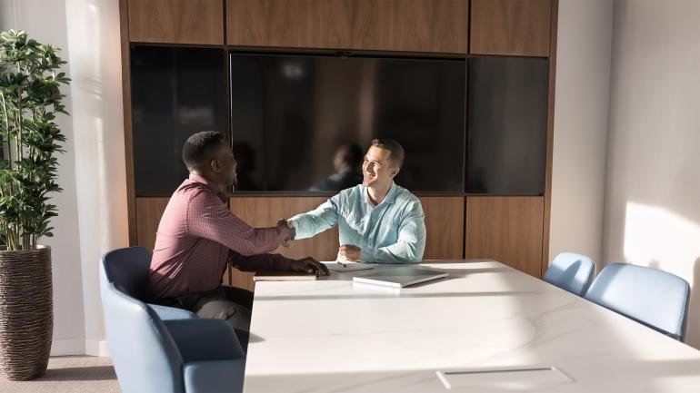 Businessmen shaking hands