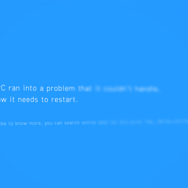 Windows blue screen of death