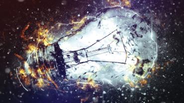 A breaking lightbulb