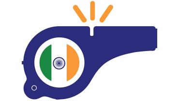 a whistle with the flag of India