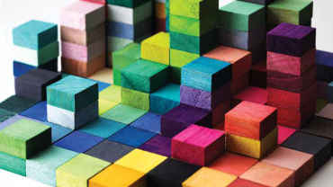 stacks of colorful blocks