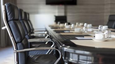 conference room set up for a meeting