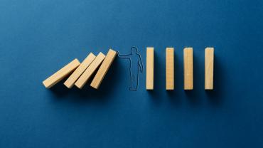 dominoes being stopped