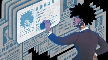 Woman erasing her online data