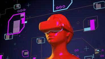 illustration of individual in metaverse