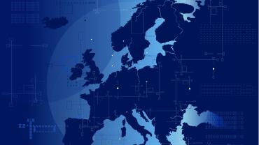 image of Europe in blue