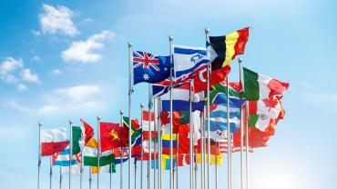 Flags of many different countries