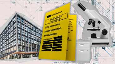 Responding to a search warrant photo collage