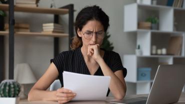 Woman considers a subpoena