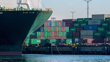 photo of large container ships