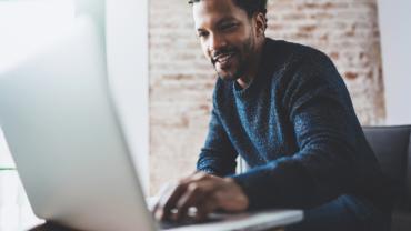 a man using a laptop