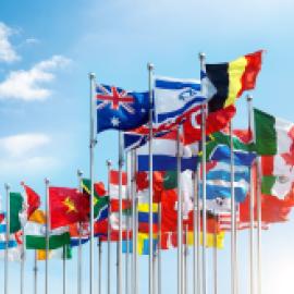 Flags of many different countries