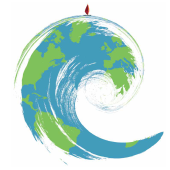 A wave with earth on it