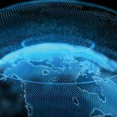 Tech-like image of earth