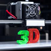 3D printer creating a "3" and "D"