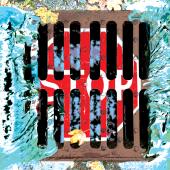 Stop sign over storm drain