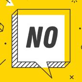Speech bubble "No"