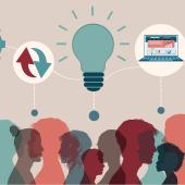 Diverse people creating solutions