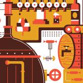 Vector image of a brewing house floor. 