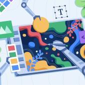 Group of generative AI working on a piece of art together. 