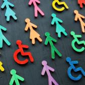 diverse group of colorful stick figures