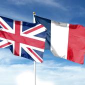 Flags of the United Kingdom and France