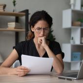 Woman considers a subpoena