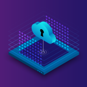 cloud with lock symbol on it