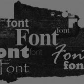 Fonts on a wet ink plate