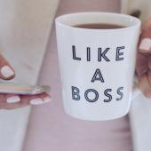 a mug that reads like a boss