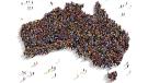 People forming the outline of Australia